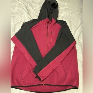 Authentic Starter Men's Burgundy and Black Hoodie Size XL